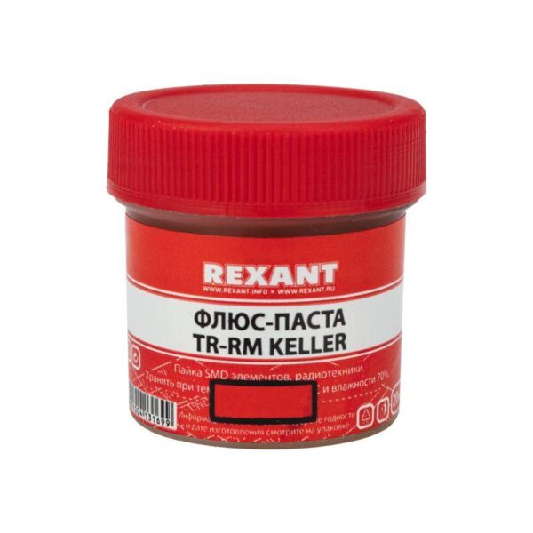 Флюс для пайки паста TR-RM KELLER 20 мл банка Rexant 09-3690 (1452806)
