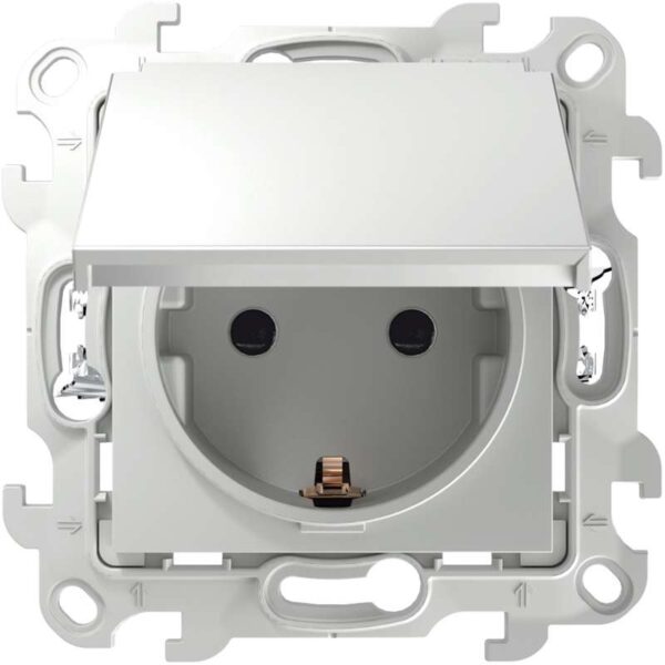 Розетка 1-м СП Simon 24 16А IP44 2P+E Push&Go механизм бел. Simon 2420448-030 (1278963)