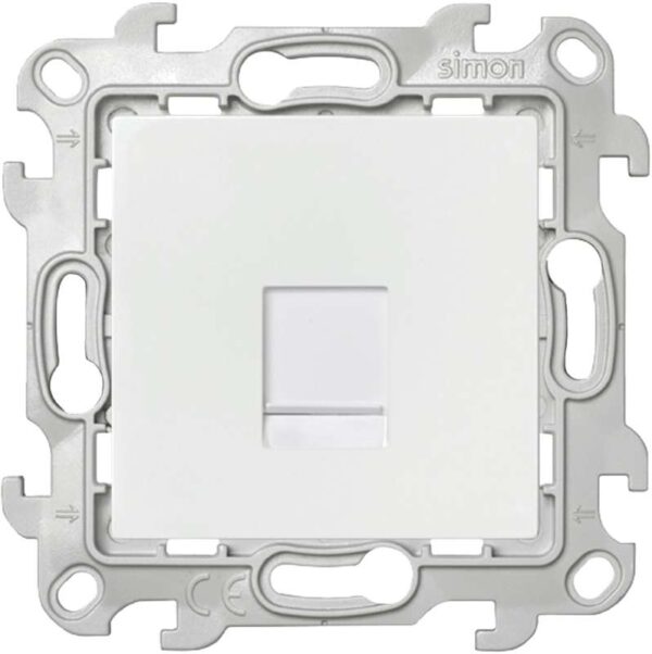 Розетка телефонная СП Simon 24 RJ11 IP20 механизм бел. Simon 2410480-030 (1279011)