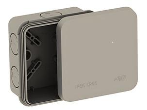 Коробка распределительная ОП 85х85х45мм двухкомпонентн. 8 вводов IP65 сер. Ruvinil 67240 (1381710)