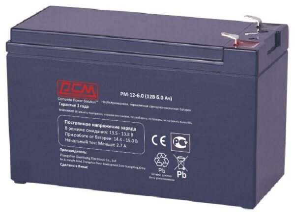 Аккумулятор 12В 6А.ч PM-12-6.0 POWERCOM 1416478 (1463976)
