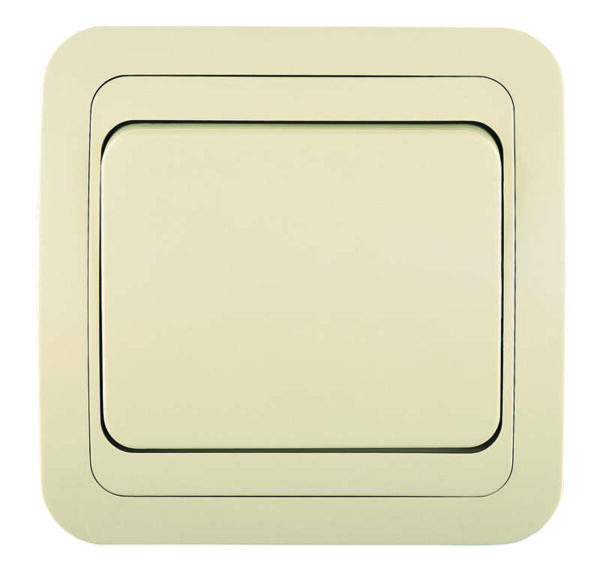Переключатель проходной 1-кл. СП Mimoza 10А IP20 крем./крем. Makel 25005 (150074)
