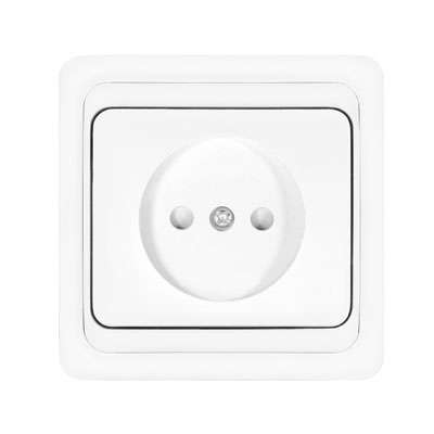 Розетка 1-м СП Валери 16А IP20 без заземл. защ. шторки бел. UNIVersal В0022x (156883)