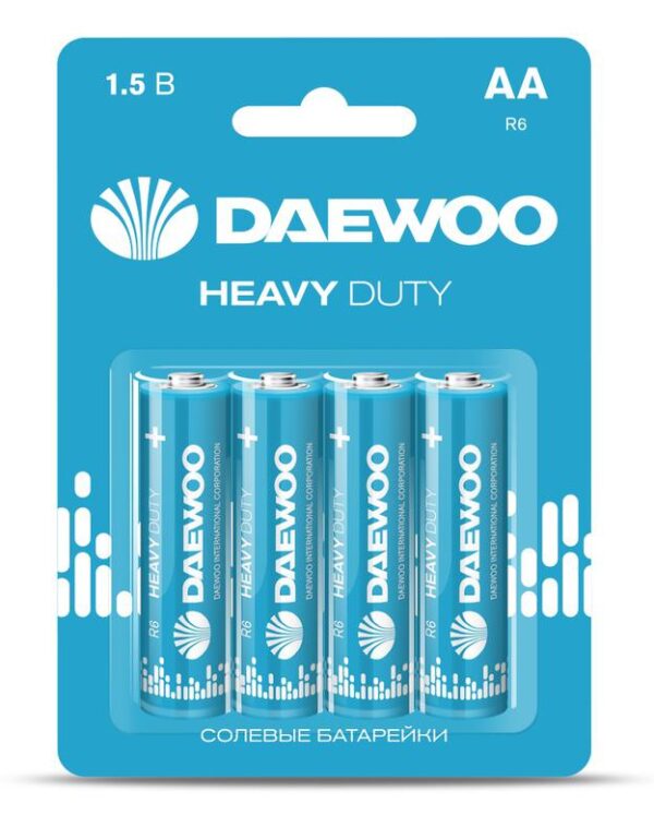 Элемент питания солевой AA/R6 1.5В Heavy Duty 2021 BL-4 (уп.4шт) DAEWOO 5029309 (1588720)