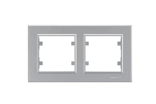 Рамка 2-м Karea горизонт. серебр. Makel 56065702 (1599869)