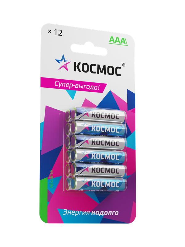 Элемент питания алкалиновый AAA/LR03 BP-12 (блист.12шт) КОСМОС KOCLR03BL12 (1683102)