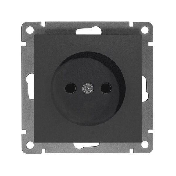 Розетка 1-м СП Афина 16А IP20 без заземл. механизм графит Universal A0022-Gr (1734380)