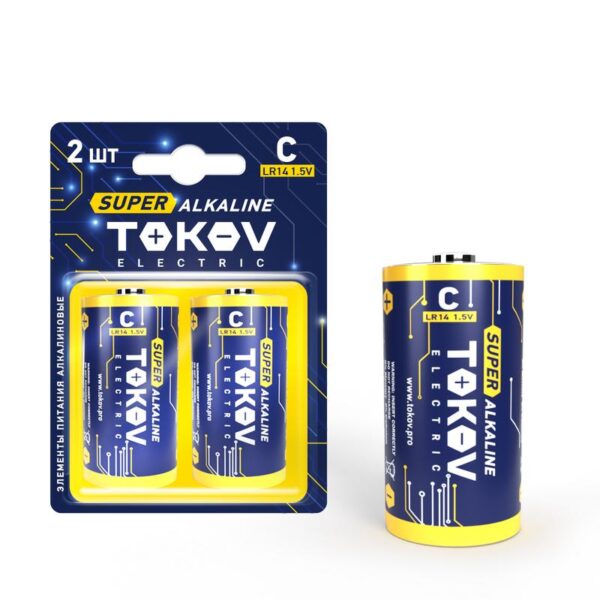 Элемент питания алкалиновый С/LR14 (блистер 2шт) TOKOV ELECTRIC TKE-ALS-LR14/B2 (1754900)