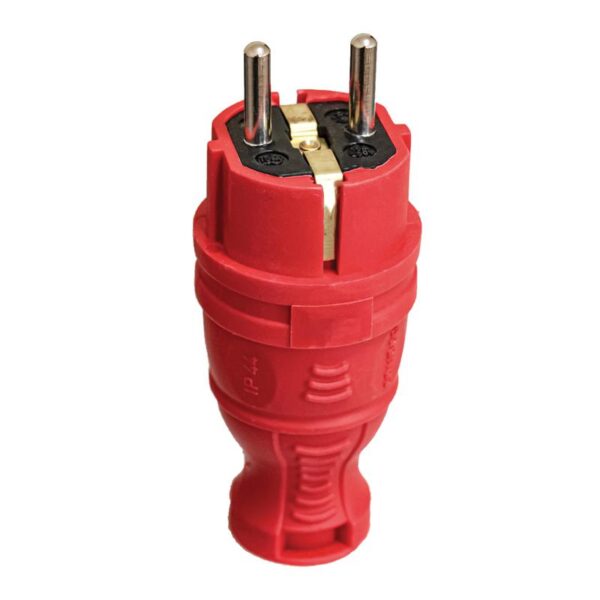 Вилка прямая с заземл. IP44 каучук красн. TOKOV TKE-C13-KV-Z (1761976)