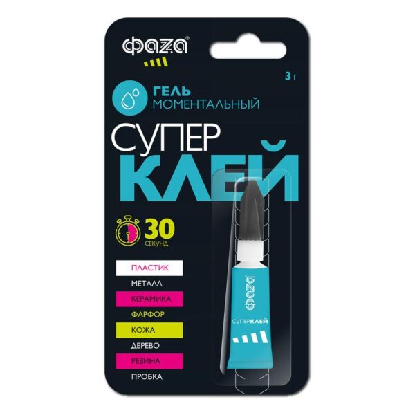Супер-клей Гель 3г BL-1 GGl-3x1 ФАZА 5044081 (1769676)