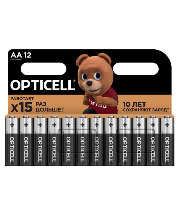 Элемент питания алкалиновый AA/LR6 (блист. 12шт) Basic Opticell 5051010 (1789758)