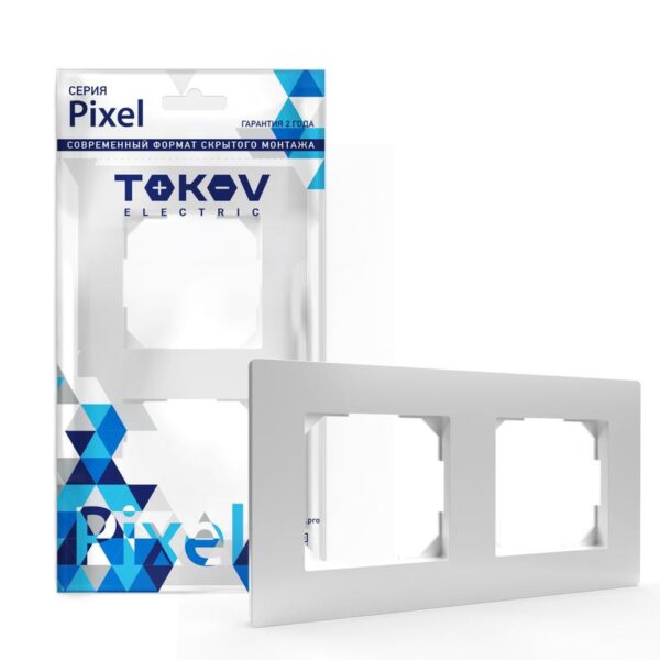 Рамка 2-м Pixel универс. бел. TOKOV ELECTRIC TKE-PX-RM2-C01 (1791376)