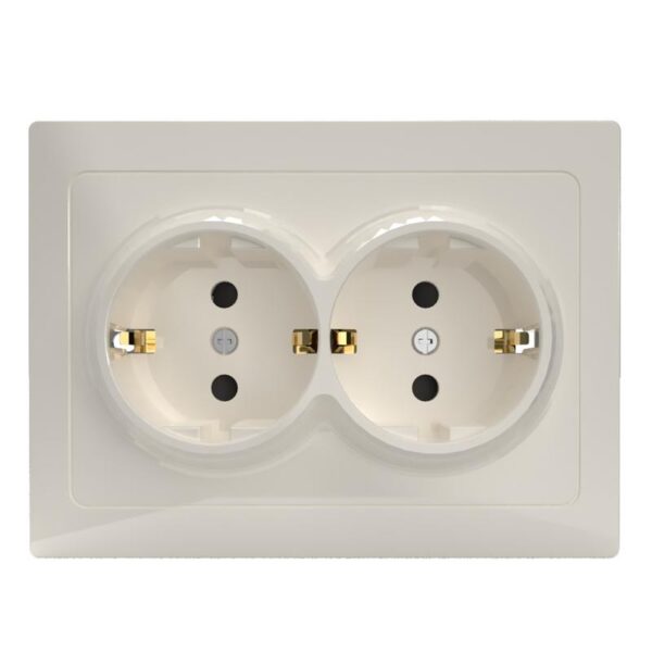 Розетка 2-м СП Pixel 16А IP20 с заземл. защ. шторки в сборе беж. TOKOV ELECTRIC TKE-PX-R2FZSF-C02 (1792243)