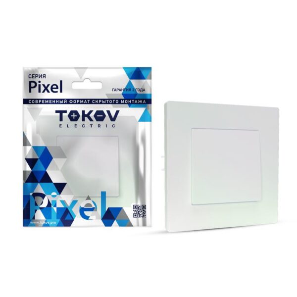 Выключатель 1-кл. СП Pixel 10А IP20 в сборе перламутр. TOKOV ELECTRIC TKE-PX-V1F-C04 (1792284)