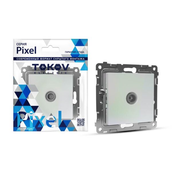 Коннектор TV СП Pixel механизм перламутр. TOKOV ELECTRIC TKE-PX-A1C-C04 (1792302)