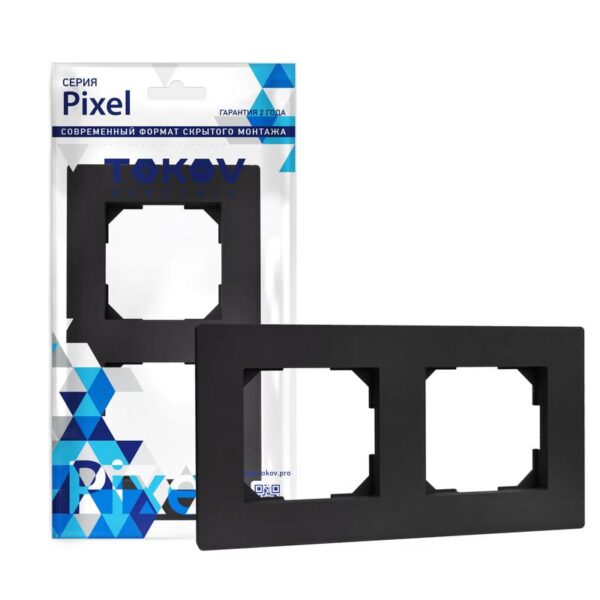 Рамка 2-м Pixel универс. карбон TOKOV ELECTRIC TKE-PX-RM2-C14 (1792336)