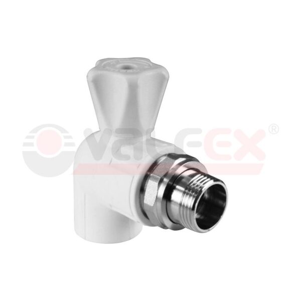 Кран шаровой для радиатора угловой 20х1/2дюйм (60/10) VALFEX 10148020 (1797032)