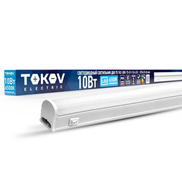 Светильник светодиодный ДБО Т5 10Вт 6.5К IP40 TOKOV ELECTRIC TKE-DBO-T5-0.9-10-6.5K (1800609)