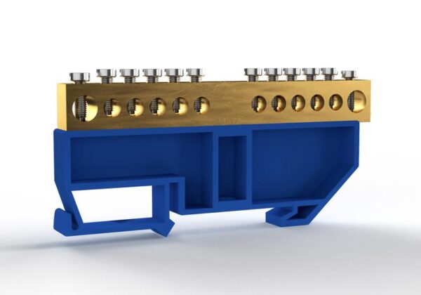 Шина нулевая на DIN-изоляторе 8х12мм 12 отвер. латунь TOKOV ELECTRIC TKE-BCB-812-12-DIN/N (1855438)