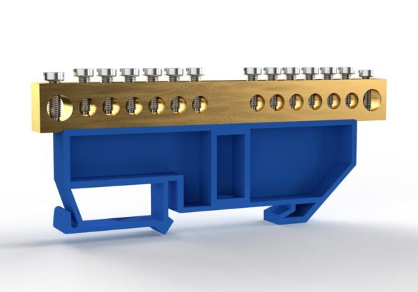Шина нулевая на DIN-изоляторе 8х12мм 14 отвер. латунь TOKOV ELECTRIC TKE-BCB-812-14-DIN/N (1855439)