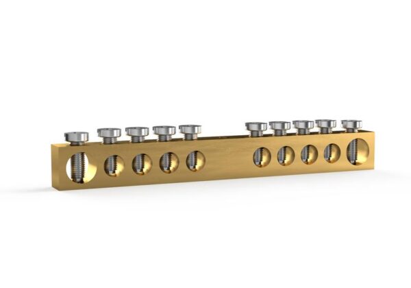 Шина PEN "земля-ноль" 6х9мм 10 отвер. латунь TOKOV ELECTRIC TKE-BCB-69-10-N/PEN (1855446)