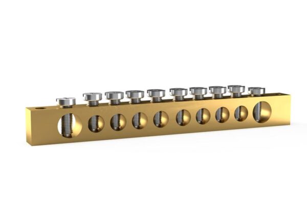 Шина PEN "земля-ноль" 6х9мм 10 отвер. латунь TOKOV ELECTRIC TKE-BSB-69-10-N/PEN (1855450)