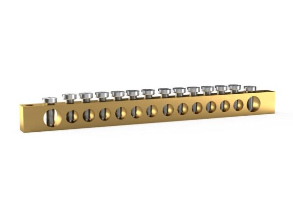 Шина PEN "земля-ноль" 6х9мм 14 отвер. латунь TOKOV ELECTRIC TKE-BSB-69-14-N/PEN (1855451)