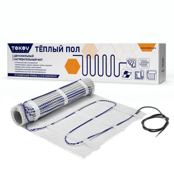 Комплект "Теплый пол" (мат) 150Вт/кв.м 1.5кв.м TOKOV ELECTRIC TKE-MAT150-225-1.5 (1873485)