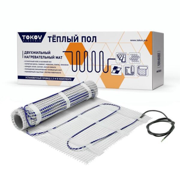 Комплект "Теплый пол" (мат) 150Вт/кв.м 7кв.м TOKOV ELECTRIC TKE-MAT150-1050-7 (1873492)