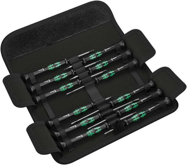 Набор отверток прецизионных Kraftform Micro 12 Universal 1 12 пр. PH 00/0 TORX HF TX 5/6 SL 1.5/1.8/2.0/2.5/3.0 HEX 0.9/1.5/2.0 Wera WE-073675 (1875229)