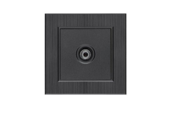 Розетка TV проходная Karea LINE STAR дым. металлик Makel 86050007 (1889429)