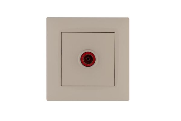 Розетка TV проходная Karea RIZZ крем Makel 88010007 (1889500)