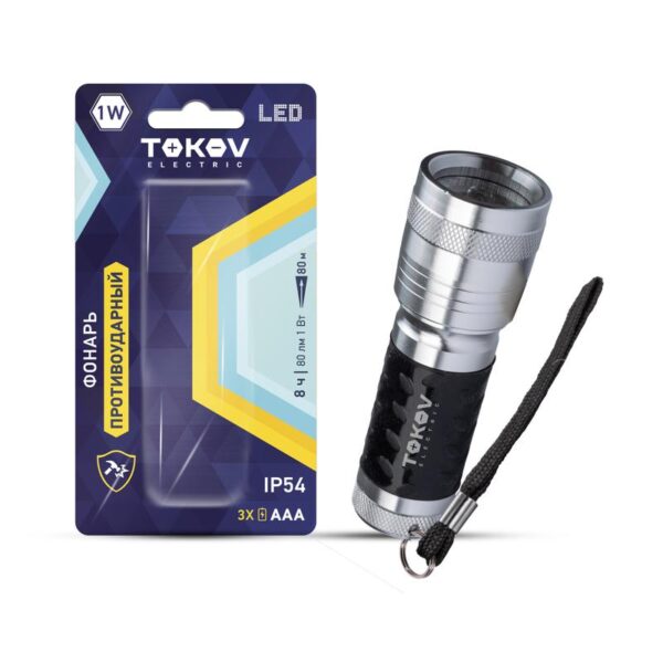 Фонарь ручной на батарейках 3xAAA LED TOKOV ELECTRIC TKE-RF-B-02 (1896925)