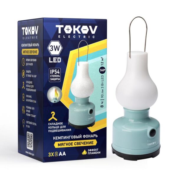 Фонарь кемпинговый на батарейках AAx3 TOKOV ELECTRIC TKE-KF-B-01 (1896933)