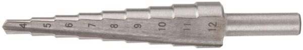 Сверло ступенчатое HSS (Р6М5) по металлу 9 ступеней 4-12мм FIT 36394 (1903437)