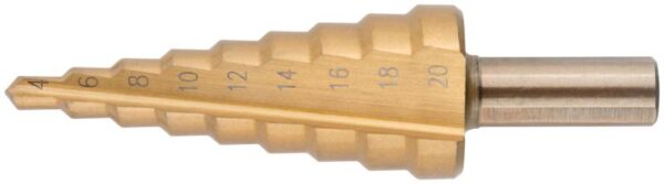 Сверло ступенчатое HSS по металлу 9 ступеней 4-20мм MOS 36382М (1941960)