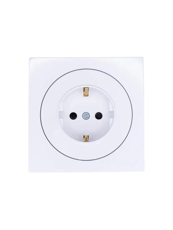 Розетка 1-м OSEN IP20 16А с защ. шторками ПБТ бел. LEZARD 743-0288-124B (1948798)