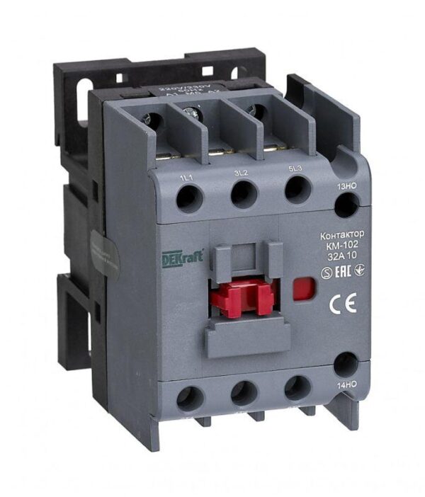 Контактор КМ-102 3п 32А кат. 230В AC 1НО AC-3 AC-4 DEKraft 22005DEK (122789)