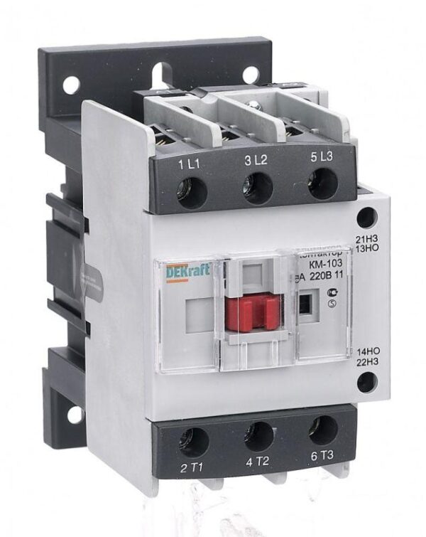 Контактор КМ-103 50А кат. 220В AC 1НО+1НЗ AC-3 DEKraft 22133DEK (290231)