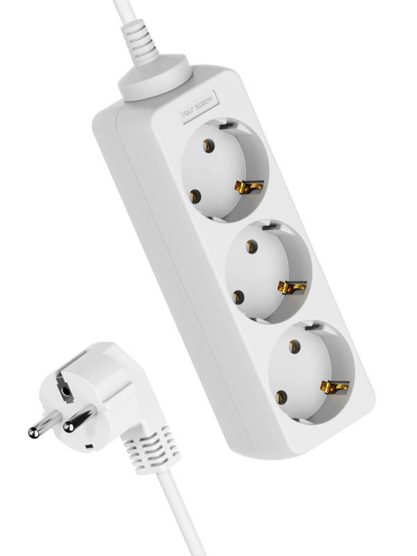 Удлинитель 3х3м с заземл. 16А IP20 ПВС 3х1 КОСМОС YKsm3m-3g-Z(K) (241655)