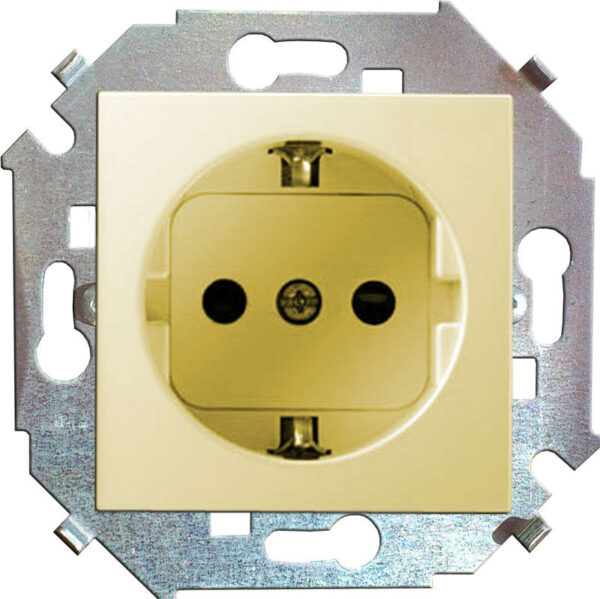 Розетка 1-м СП Simon 15 16А IP20 250В с заземл. винтов. клеммы механизм сл. кость Simon 1591432-031 (261167)