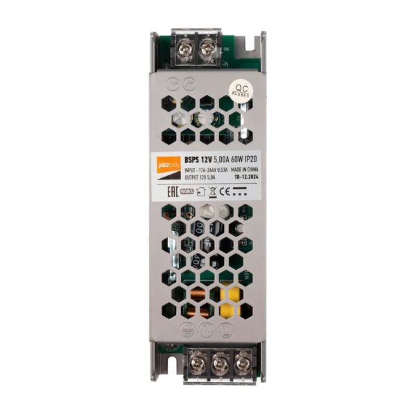 Блок питания для светодиодной ленты 60Вт 5А 12В IP20 BSPS метал. JazzWay 3329327A (262860)
