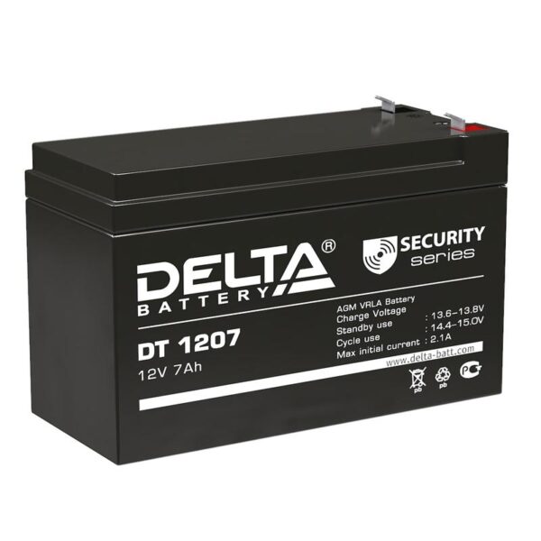 Аккумулятор ОПС 12В 7А.ч DT 1207 Delta 4614010040008 (265386)