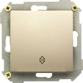Переключатель проходной 1-кл. СП Simon 34 10А IP20 механизм шампань Simon 34201-034 (297036)