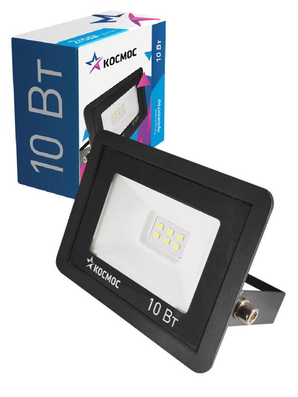Прожектор светодиодный 10Вт 6500К IP65 800лм КОСМОС K_PR5_LED_10 (300138)