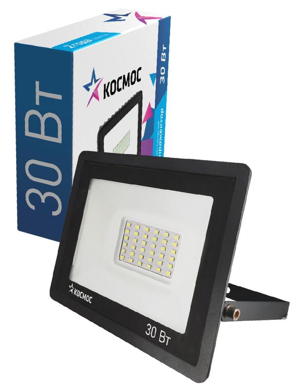 Прожектор светодиодный 30Вт 6500К IP65 2400лм КОСМОС K_PR5_LED_30 (300140)