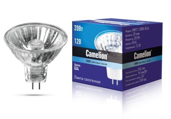 Лампа галогенная MR11 12В 20Вт Camelion 3058 (257662)
