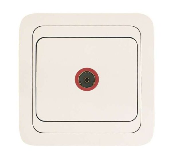 Розетка телевизионная TV 1-м СП Mimoza 16А IP20 бел./бел. Makel 12007 (31205)