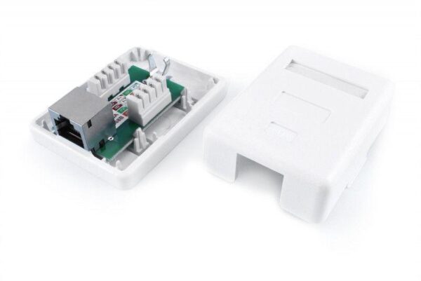 Розетка компьютерная 1-м ОП SB1-1-8P8C-C6-SH-WH RJ45 (8P8C) кат.6 экранир. Dual IDC Hyperline 430236 (1523941)