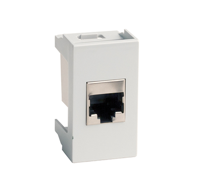 Розетка компьютерная 1-м 1мод. Viva RJ45 кат.5E экранир. бел. DKC 45048 (1025735)